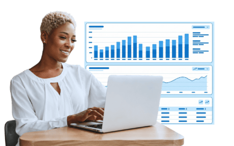 Woman using Emet Finance
