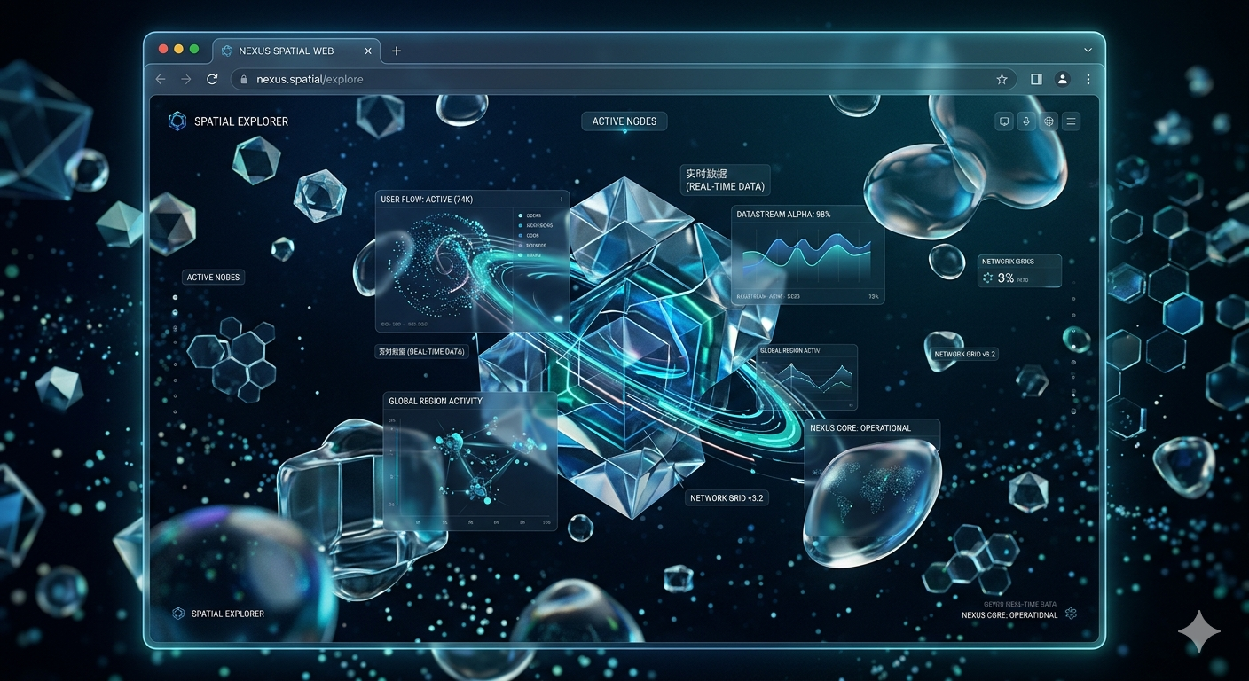 Immersive WebGPU rendered 3D spatial interface