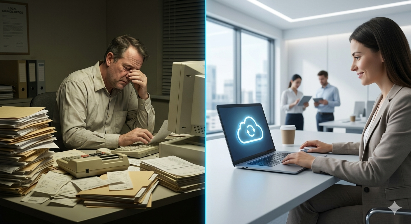 The Administrative Transition Split Screen