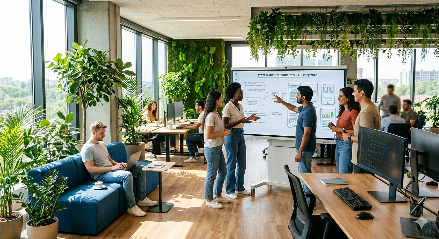 Biophilic Office Space and Team Collaboration
